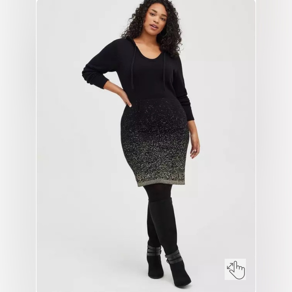 Elegant Black and Gold Women's Dress